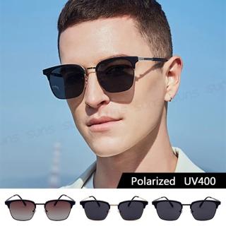 【SUNS】時尚TR眉架框偏光墨鏡 新潮流Polarized駕駛太陽眼鏡 男女適用 S980(輕量20g/防眩光/遮陽/抗UV400)