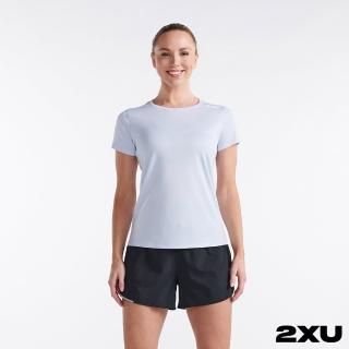 【2XU】女 Aero運動短袖上衣(淺藍/反光白)