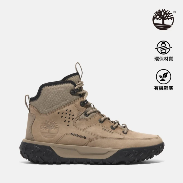 Timberland 男款黑色皮革防水休閒鞋(A69T9W0