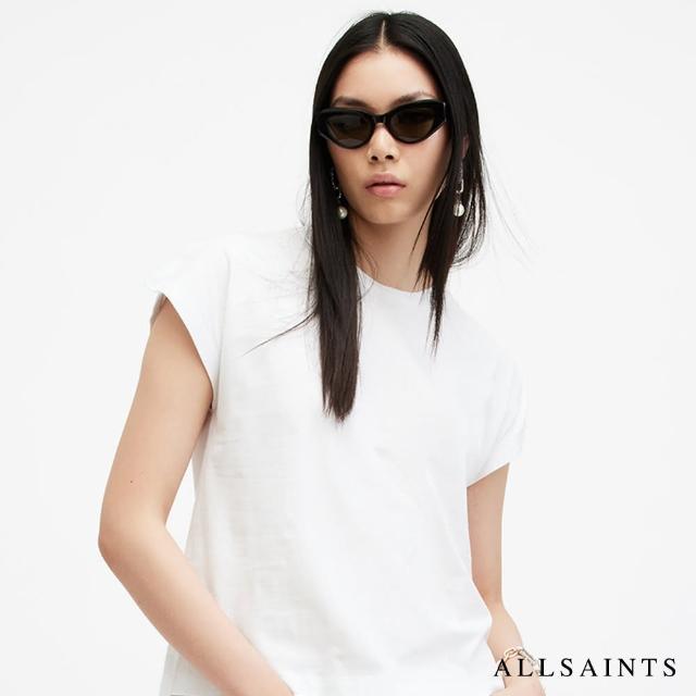 【ALLSAINTS】RUE 純棉開岔短袖T恤-白 W185JB(常規版型)