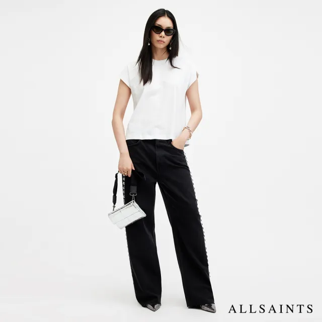 【ALLSAINTS】RUE 純棉開岔短袖T恤-白 W185JB(常規版型)