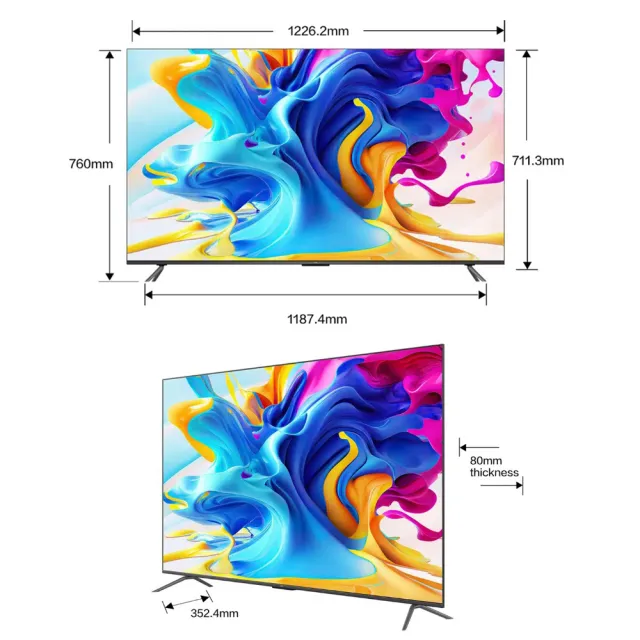 【TCL】55型 4K QLED 120Hz DLG Google TV 量子智能連網顯示器 基本安裝(55C645)