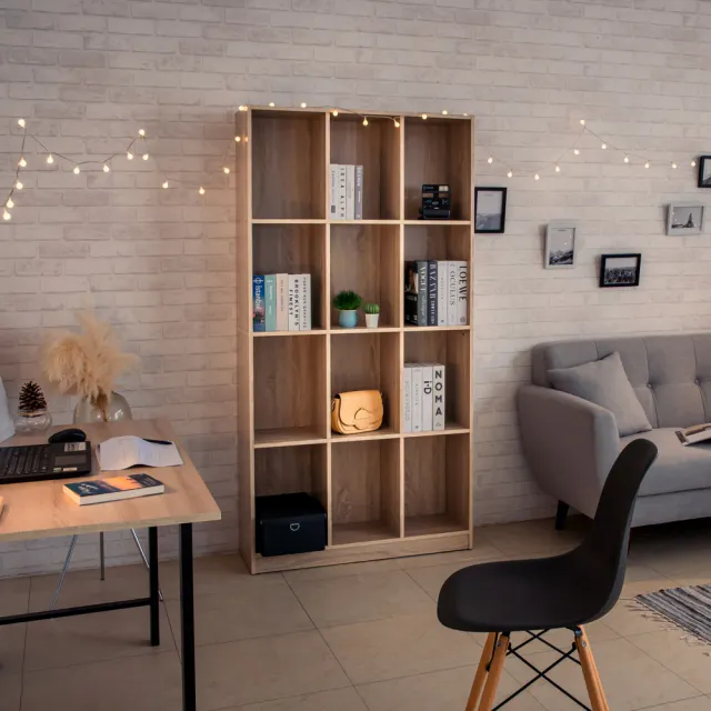 【TZUMii】清新多功能12格大書櫃(收納櫃 置物櫃 展示櫃 隔間櫃)