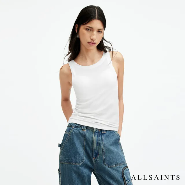 【ALLSAINTS】RINA 棉質背心-白 WM054Q(修身版型)