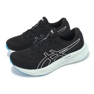 【asics 亞瑟士】慢跑鞋 GEL-Pulse 15 女鞋 黑 藍 透氣 緩衝 運動鞋 亞瑟士(1012B593003)