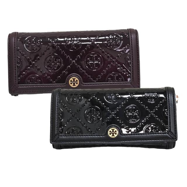 【TORY BURCH】TB專櫃款 WOC翻蓋皮革斜背包(暗紅色/黑色/贈原廠防塵袋紙袋)