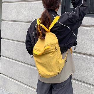 【LEESA】尼龍後揹包\輕便包包\雙肩揹包\大容量\書包\大學生包包\通勤包\韓國包包\休閒包包