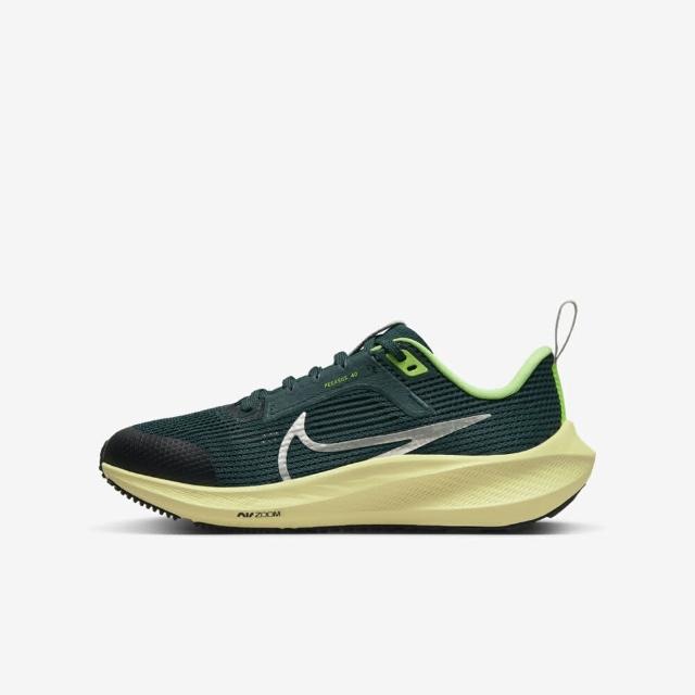 【NIKE 耐吉】Air Zoom Pegasus 40 GS 大童 慢跑鞋 運動 小飛馬 緩震 深綠(DX2498-301)