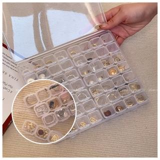 【HaNA 梨花】透明首飾盒．高階感透明格子收納盒耳環防氧化(飾品收納 收納盒 珠寶盒)