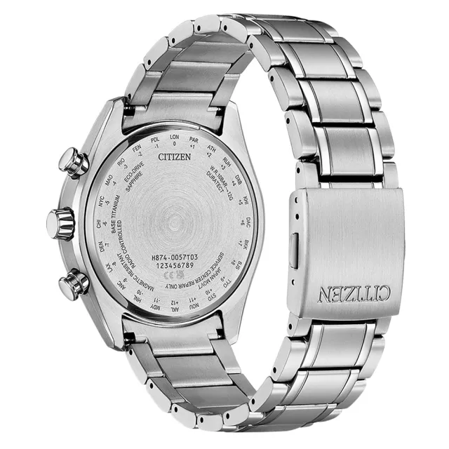 【CITIZEN 星辰】GENTS 月相電波接收 鈦金屬 計時手錶 石英錶-43mm(BY1010-81H)