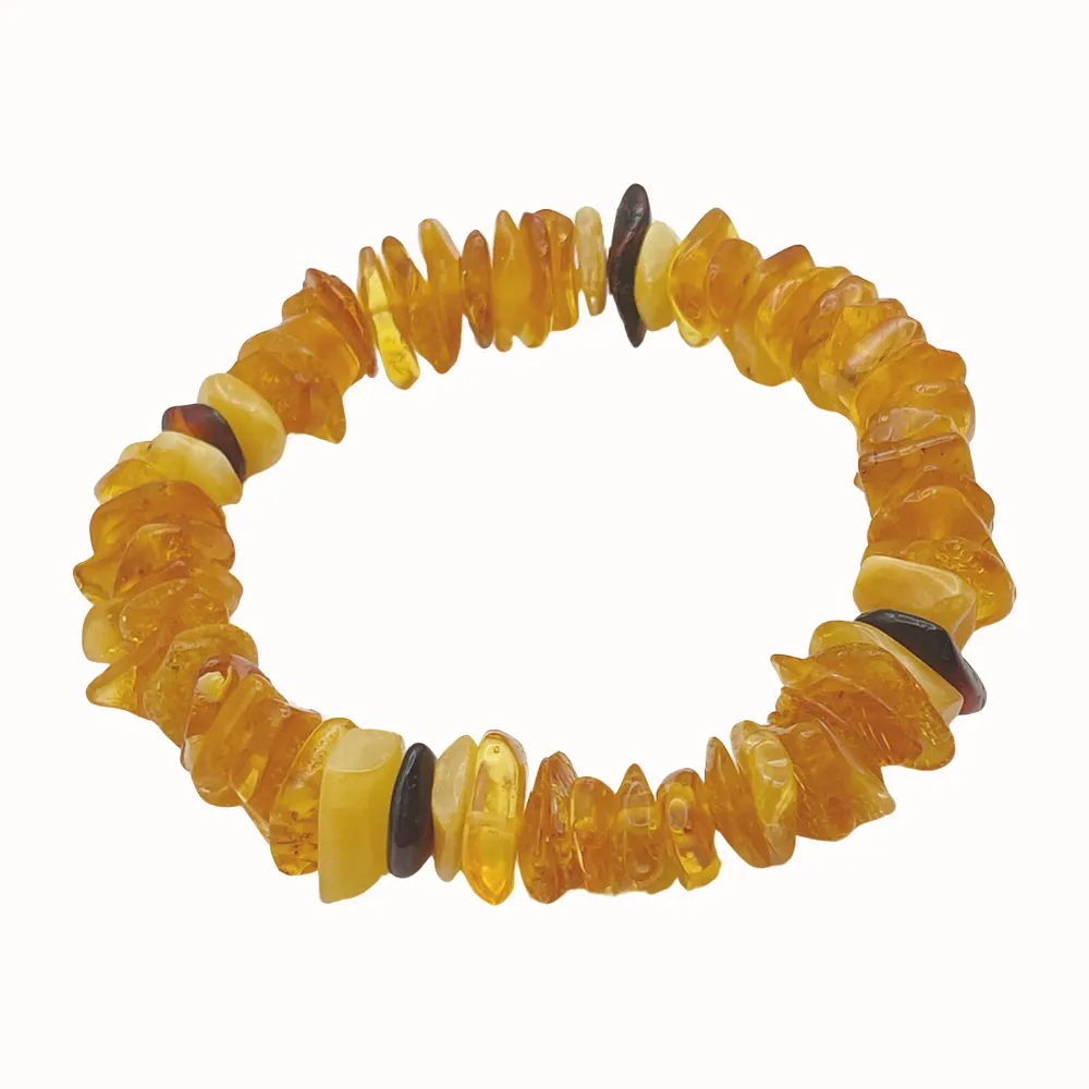 琪臻珠寶】天然琥珀蜜蠟原礦多角型手串手鍊(隨形造型_血珀_老蜜蠟原礦