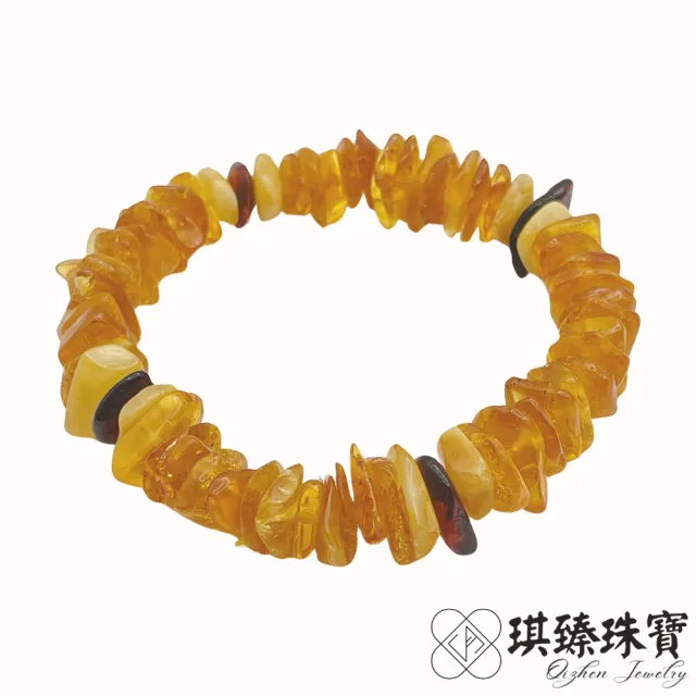 【琪臻珠寶】天然琥珀蜜蠟原礦多角型手串手鍊(隨形造型_血珀_老蜜蠟原礦琥珀_618狂歡節_限時搶購)