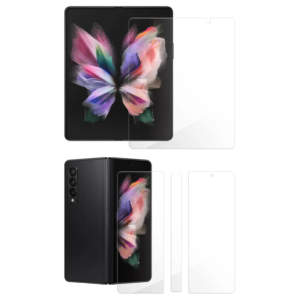 【Metal-Slim】Samsung Galaxy Z Fold 3 5G(滿版防爆螢幕保護貼+背殼保護貼 超值組合包 袋裝)