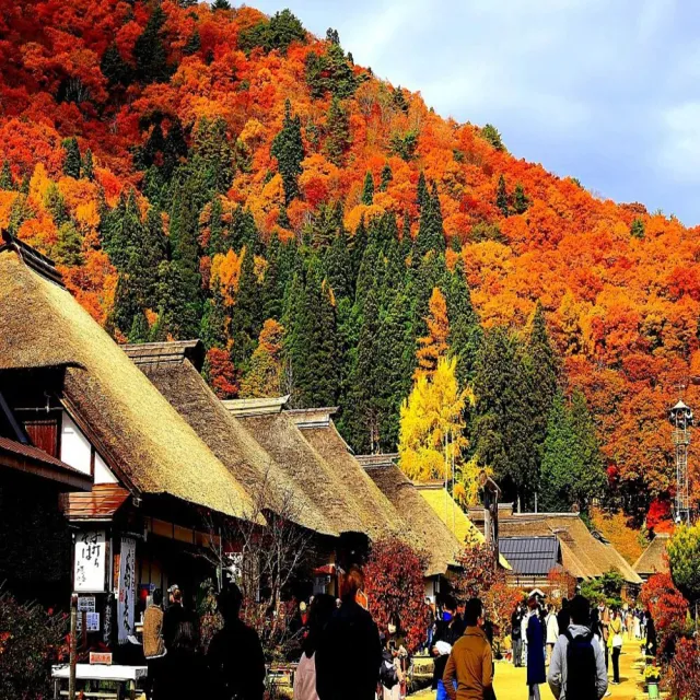 【喜鴻假期】【長榮楓迷東北北海道７日】大內宿、銀山溫泉、楓紅奧入瀨流、新幹線、湖畔花火、雙點進出