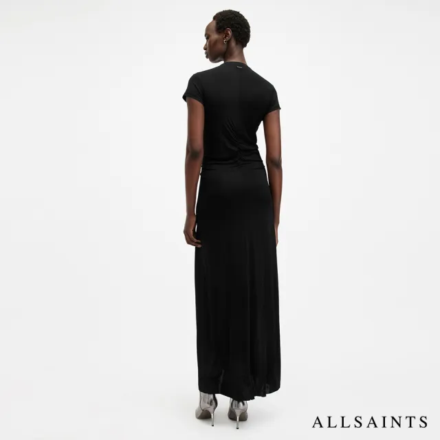 【ALLSAINTS】XYLIA 人造絲修身洋裝 W095DB(修身版型)