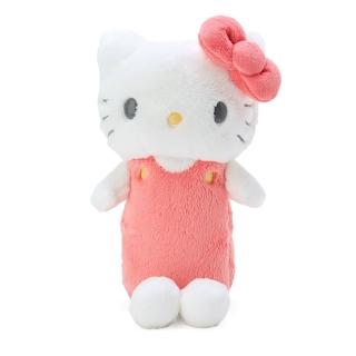 【SANRIO 三麗鷗】軟綿綿系列 角色造型絨毛坐姿筆袋 Hello Kitty