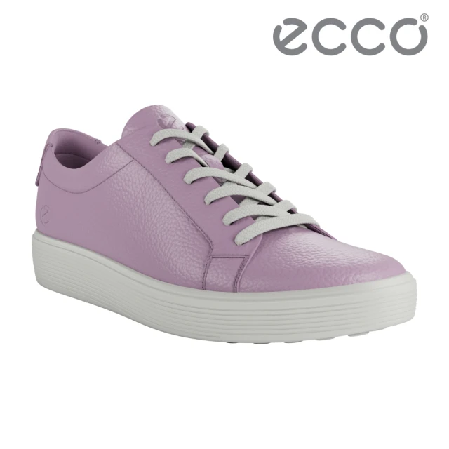 ecco SOFT 60 W 柔酷輕盈百搭皮革休閒鞋 女鞋(薰衣草紫 21920301981)