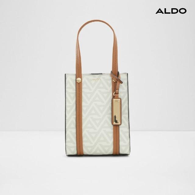 【ALDO】雙11★CHRISTELLE-經典A字LOGO直式手提袋(米白色)