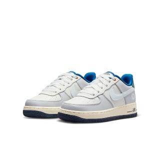 【NIKE 耐吉】AF1 AIR FORCE 1 LV8 GS 休閒鞋 女鞋 大童 穿搭 白灰藍 運動(HM3721-111 ∞)