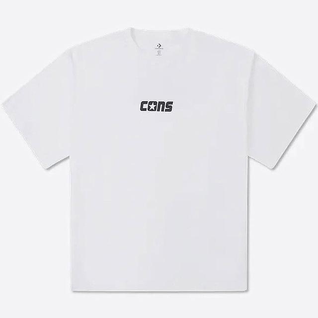 【CONVERSE】短袖上衣 男款 運動 ONE STAR TEE 白 10026573-A02