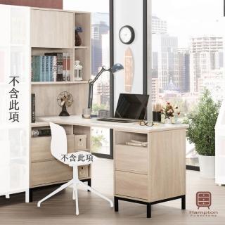 【Hampton 漢汀堡】娜蒂雅5尺L型四抽書桌(一般地區免運費/書桌/桌子)