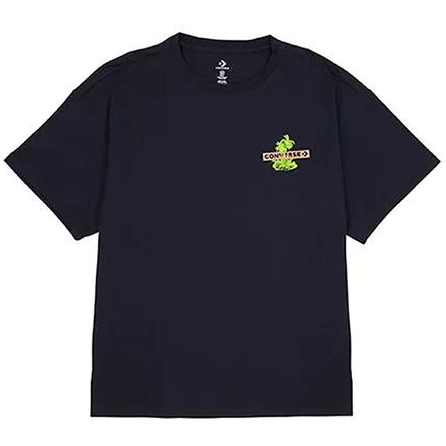 【CONVERSE】短袖上衣 男款 運動 FESTIVAL PALM TREE TEE 黑 10027152-A02