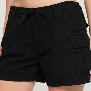 【Superdry】女裝 休閒短褲 工裝短褲 Cargo Short(黑)