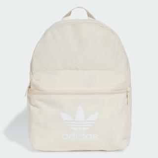 【adidas 愛迪達】後揹包 運動包 書包 旅行包 登山包 三葉草 ADICOLOR BACKPK 米 IX7459