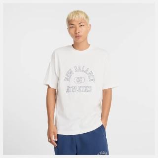 【NEW BALANCE】NB 短袖上衣 男款 運動 美規 白 MT43504SST(S1890)