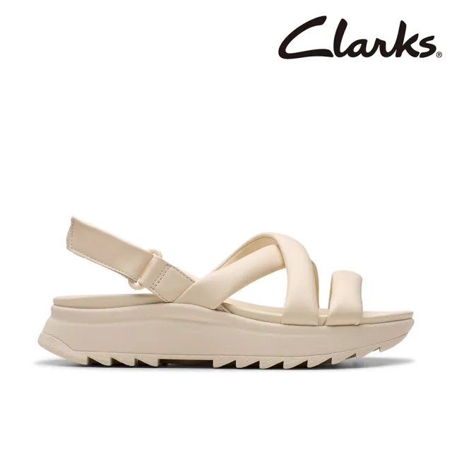 【Clarks】女鞋 Dash Lite Joy 輕盈厚底魔鬼氈設計空氣感涼鞋 拖鞋 厚底涼鞋(CLF80358S)