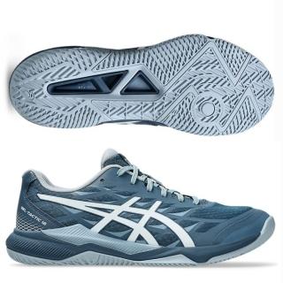 【asics 亞瑟士】GEL-TACTIC 12 男款 排球鞋 一般楦(1073A058-401 復古靛藍 白 亞瑟膠 多功能室內球場鞋)