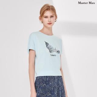 【Master Max】海洋珍珠小鑽休閒短袖上衣(8417084)