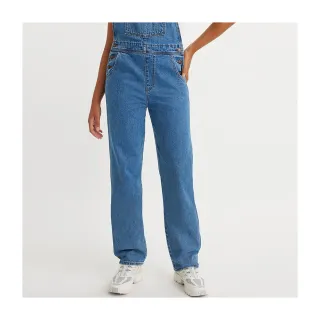 【LEVIS 官方旗艦】女款經典丹寧牛仔寬鬆吊帶褲 熱賣單品 85315-0022