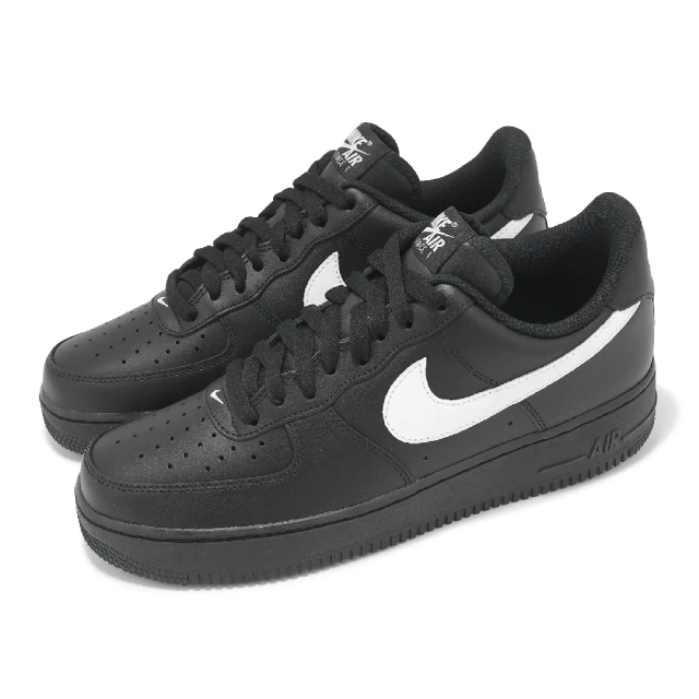 NIKE 耐吉 休閒鞋 Air Force 1 07 男鞋 女鞋 黑 白 AF1 經典 情侶鞋(FZ0627-010)