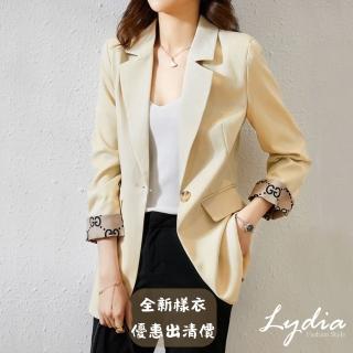 【Lydia】現貨 外套 韓版氣質英倫風設計感西裝外套(全新樣衣出清)