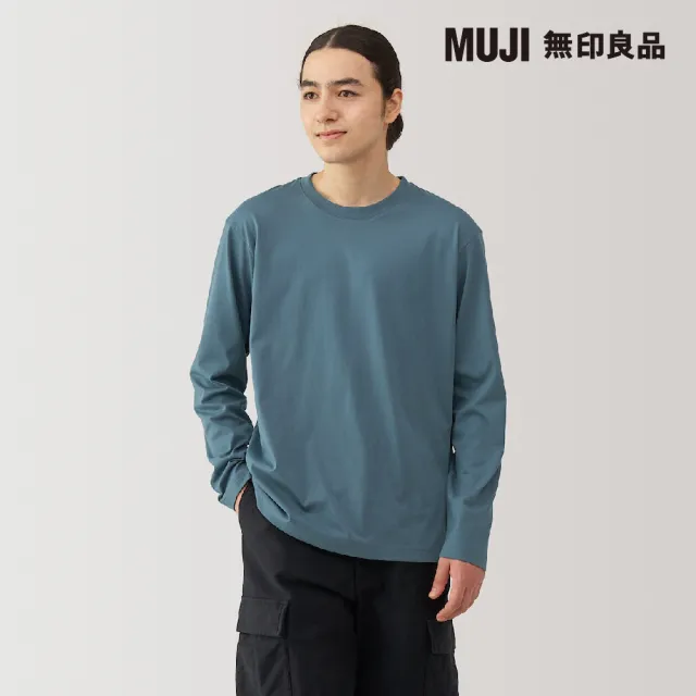 【MUJI 無印良品】男天竺圓領長袖T恤(共6色)