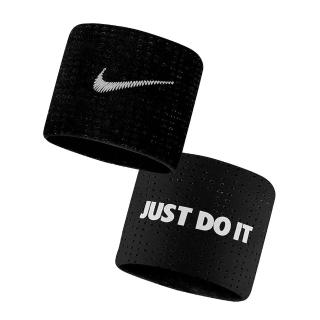 【NIKE 耐吉】JUST DO IT 黑色運動腕帶護腕 速乾吸濕排汗透氣材質 籃球網球羽球棒球重訓(N1003468010OS)