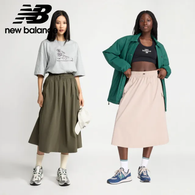 【NEW BALANCE】NB 工裝長裙_女性_杏/軍綠色任選_WK43551DMO_WK43551LMR(美版 版型偏大)