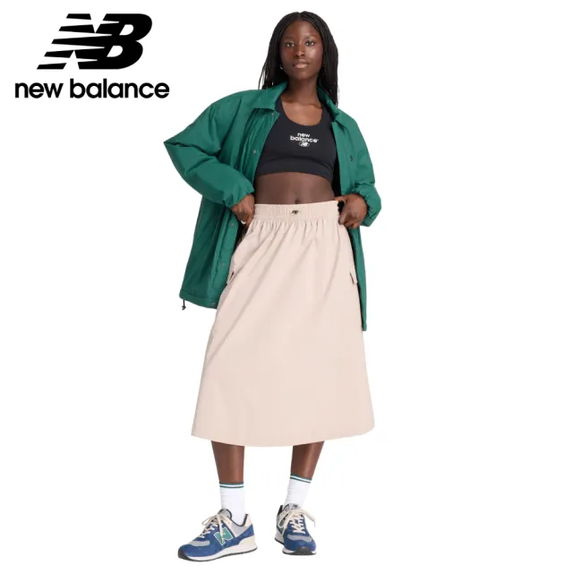 【NEW BALANCE】NB 工裝長裙_女性_杏/軍綠色任選_WK43551DMO_WK43551LMR(美版 版型偏大)