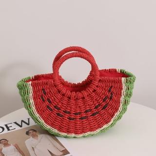 【巴黎精品】現貨+預購 草編包手提藤編包(清新水果造型編織女包包3款a1hb57)