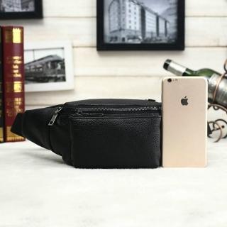 【巴黎精品】現貨+預購 腰包真皮斜揹包(戶外休閒牛皮大容量男包包a1gs50)