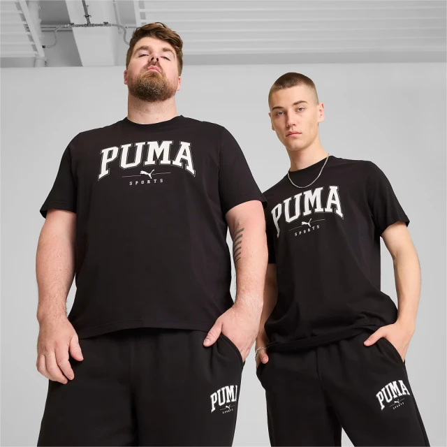 PUMA 短袖上衣 男款 運動 Squad 黑 68179101(S2327)