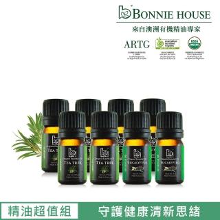 【Bonnie House 植享家】澳洲雙寶(茶樹精油5ml*5+尤加利精油5ml*3)