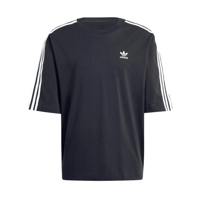 adidas 愛迪達 Oversize Tee 男 短袖 上衣 T恤 運動 休閒 復古 三葉草 寬鬆 棉質 黑(IZ1832)