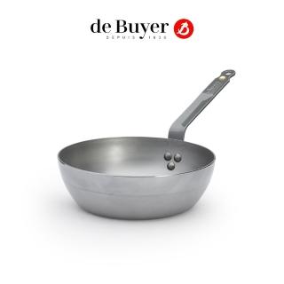 【de Buyer 畢耶】原礦蜂蠟鐵鍋 傳統單柄深煎炒鍋24cm-適用IH爐