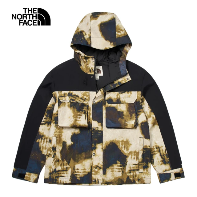 The North Face 北面男款綠色防水透氣連帽衝鋒衣｜83UQ5WO