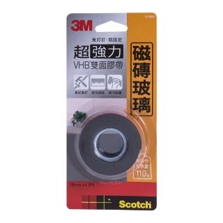 【3M】超強雙面膠帶-玻璃用18mm x1.5M V1804N(黏貼 修補 居家修膳)