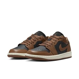 【NIKE 耐吉】運動鞋 休閒鞋 女鞋 男鞋 WMNS AIR JORDAN 1 LOW 棕黑 AJ1 喬丹 低筒(DC0774021)