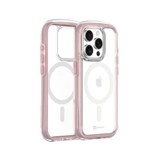 【MAXIA】iPhone 15 Pro 耐衝擊磁吸保護殼(支援MagSafe i15/Pro/Pro Max 粉/藍/灰)