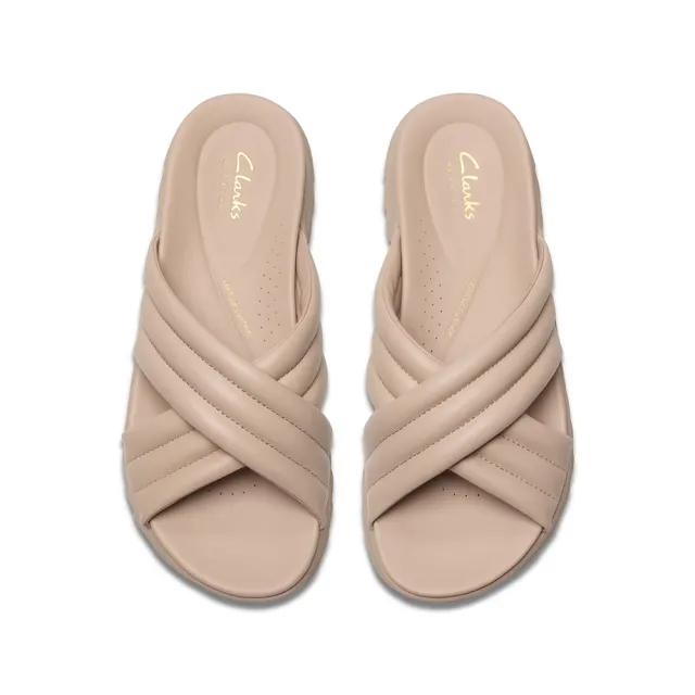 【Clarks】女鞋 Dash Lite Pad  輕盈厚底空氣感交叉拖鞋 厚底涼鞋(CLF80364S)